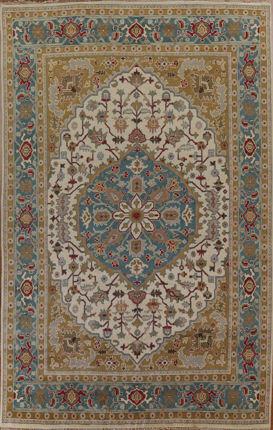 Large Wool Heriz Serapi Large Area Rug 10x14