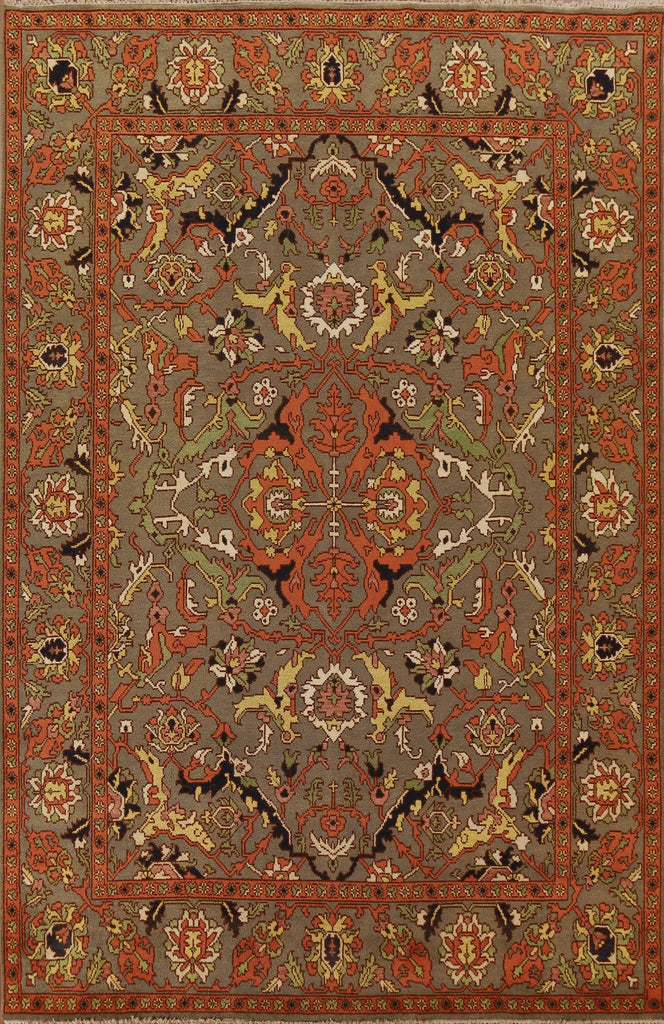 Brown Wool Heriz Oriental Area Rug 9x12