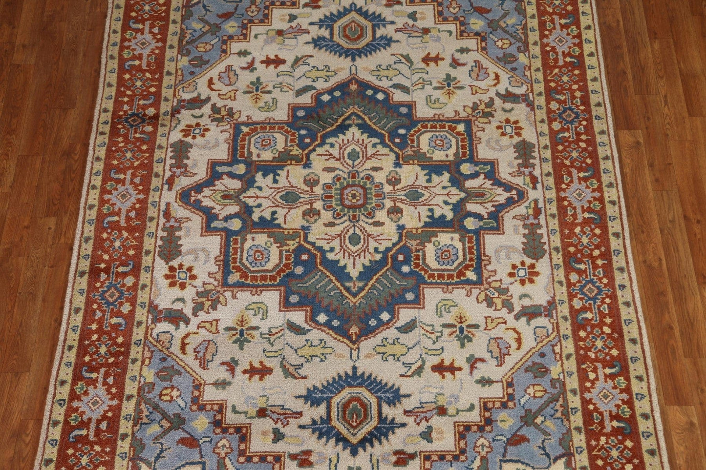 Ivory Heriz Serapi Oriental Area Rug 6x9