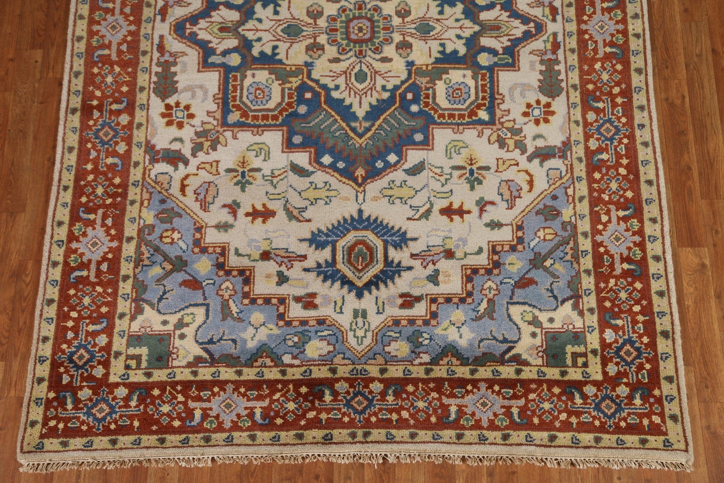 Ivory Heriz Serapi Oriental Area Rug 6x9