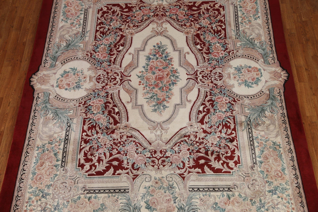 Vegetable Dye Aubusson Wool Area Rug 8x10