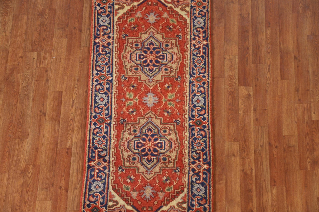 Geometric Heriz Serapi Oriental Runner Rug 2x6