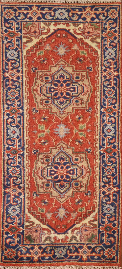 Geometric Heriz Serapi Oriental Runner Rug 2x6