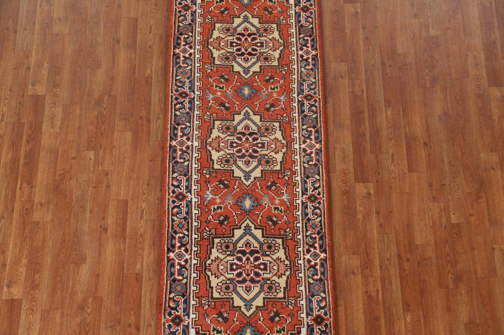 Geometric Heriz Serapi Oriental Runner Rug 3x8