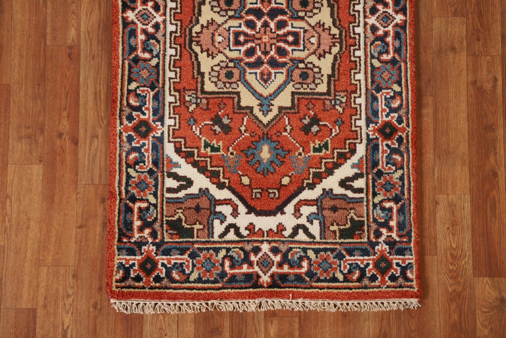 Geometric Heriz Serapi Oriental Runner Rug 3x8