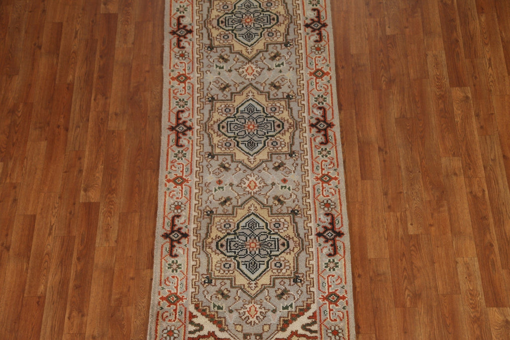 Geometric Heriz Serapi Runner Rug 3x8