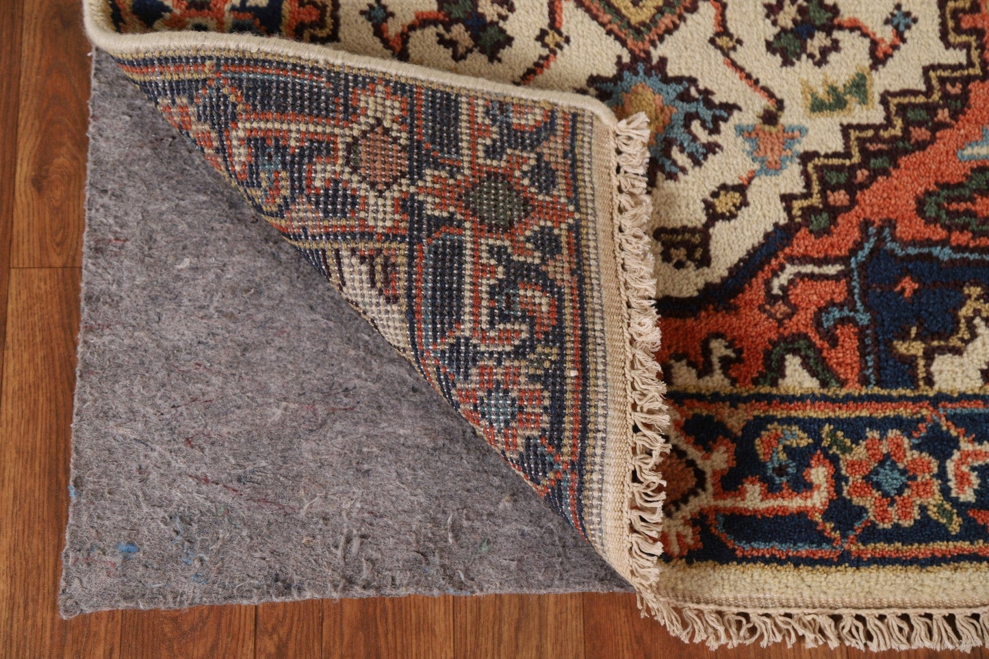 Hand-Knotted Heriz Serapi Runner Rug 3x10