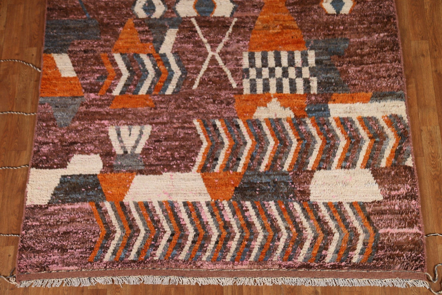 Brown/ Pink Moroccan Oriental Area Rug 6x8