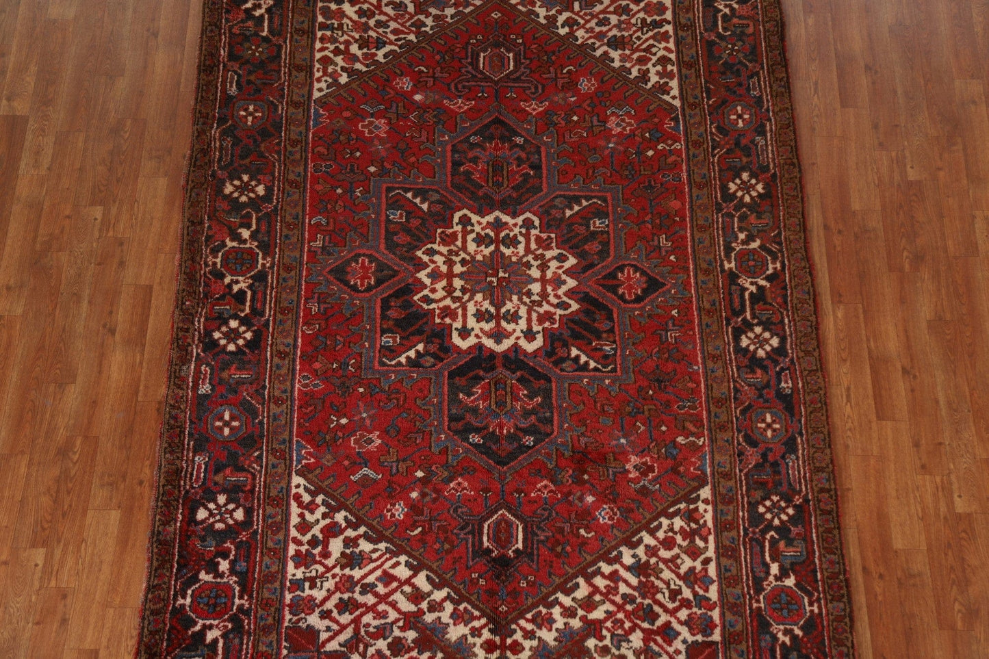 Geometric Wool Heriz Persian Area Rug 6x9