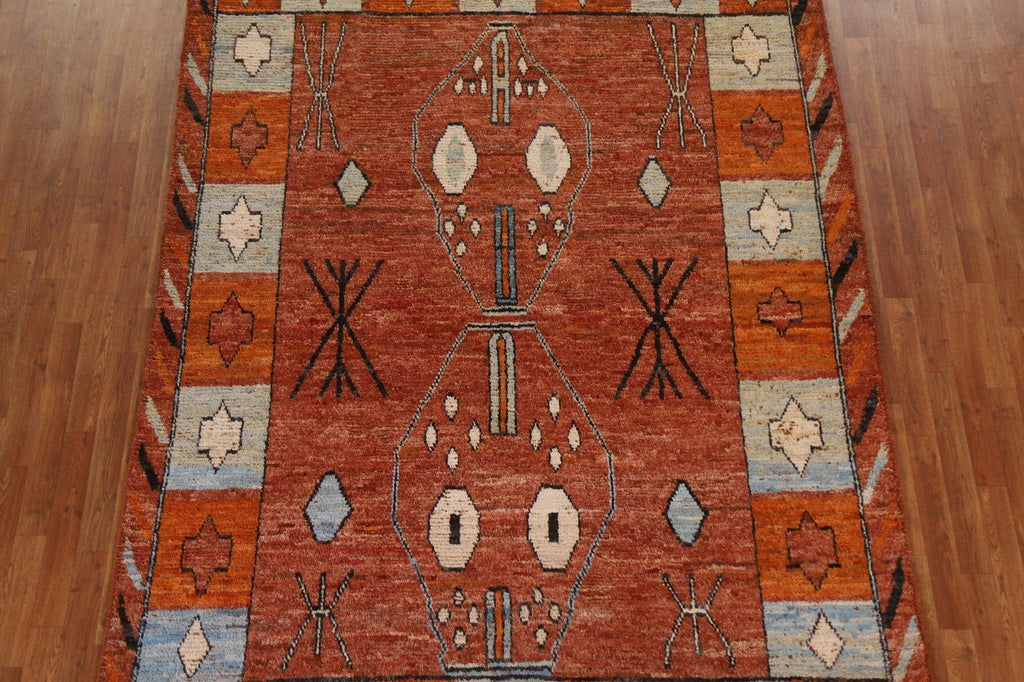 Wool Moroccan Oriental Area Rug 7x10