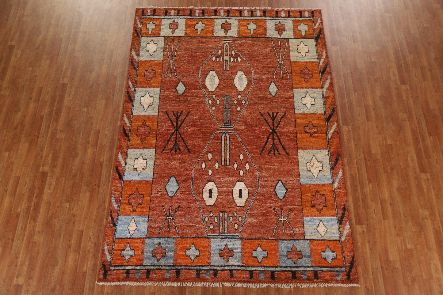 Wool Moroccan Oriental Area Rug 7x10