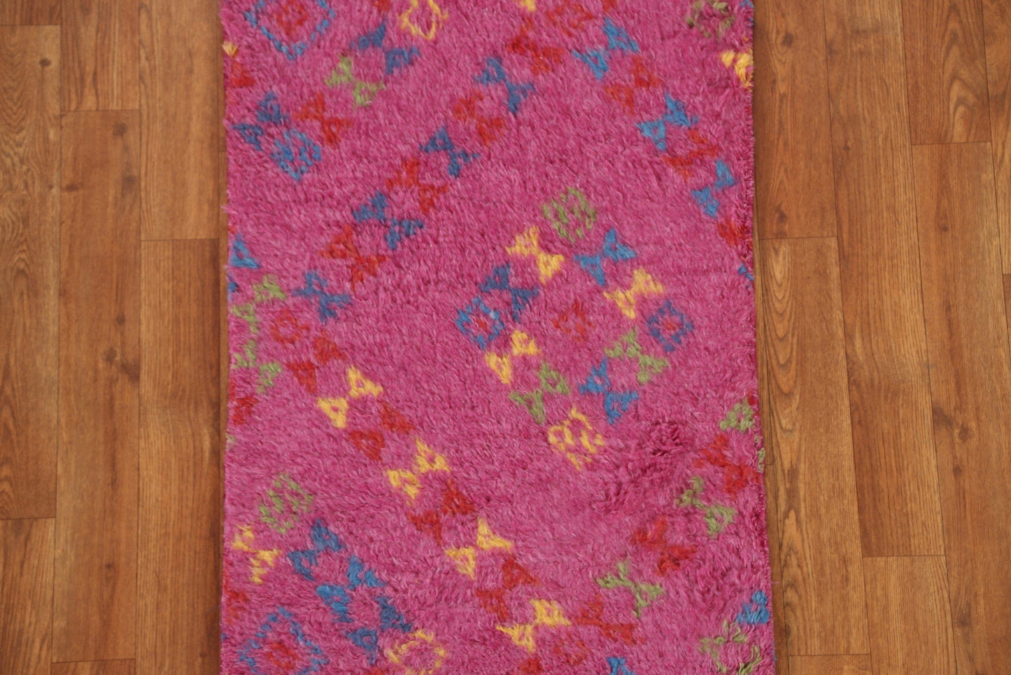 Pink Moroccan Oriental Rug 2x3