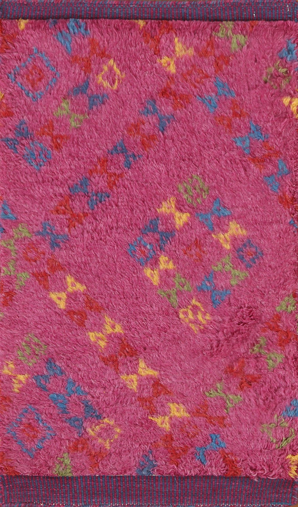 Pink Moroccan Oriental Rug 2x3