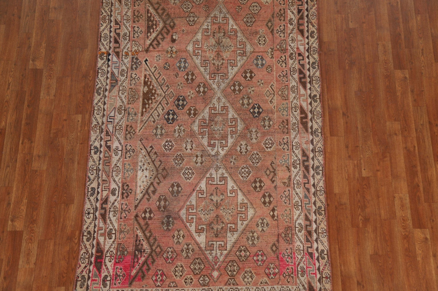 Vintage Wool Qashqai Persian Area Rug 5x8