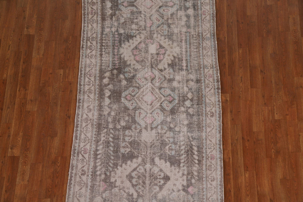 Antique Distressed Hamedan Persian Area Rug 4x6