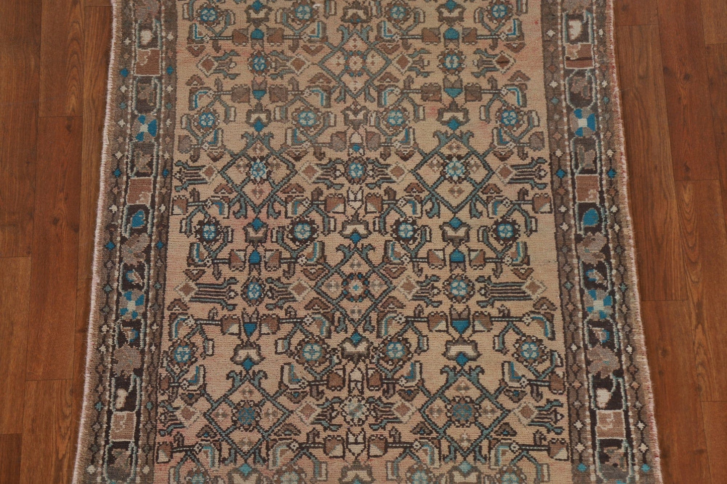 Vintage Hamedan Persian Runner Rug 3x9