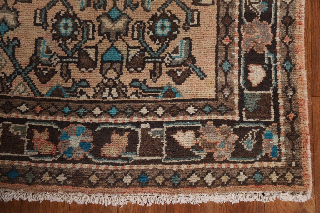 Vintage Hamedan Persian Runner Rug 3x9