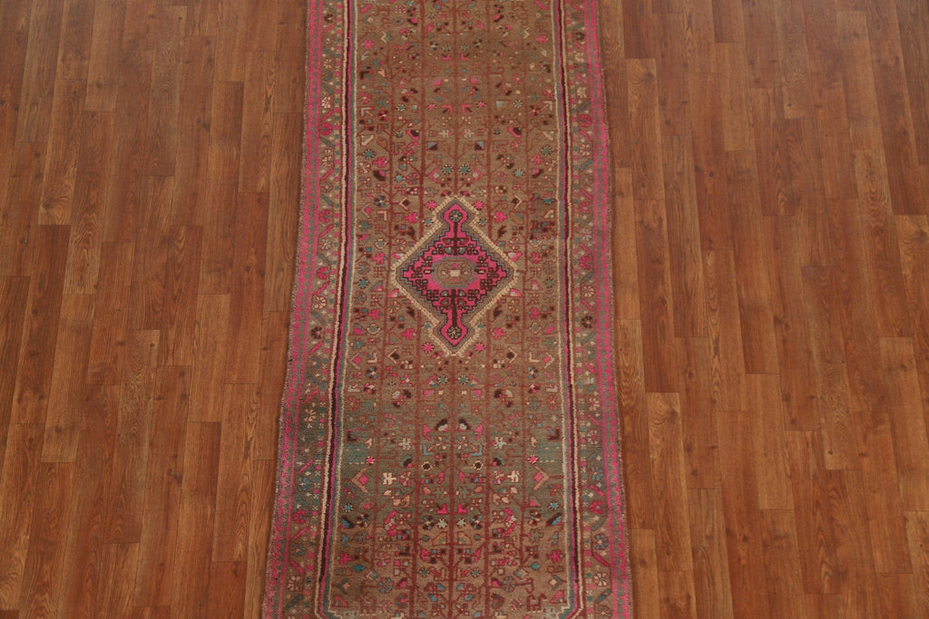 Geometric Hamedan Persian Runner Rug 3x8