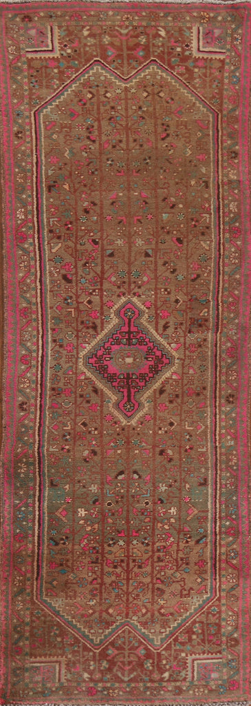 Geometric Hamedan Persian Runner Rug 3x8