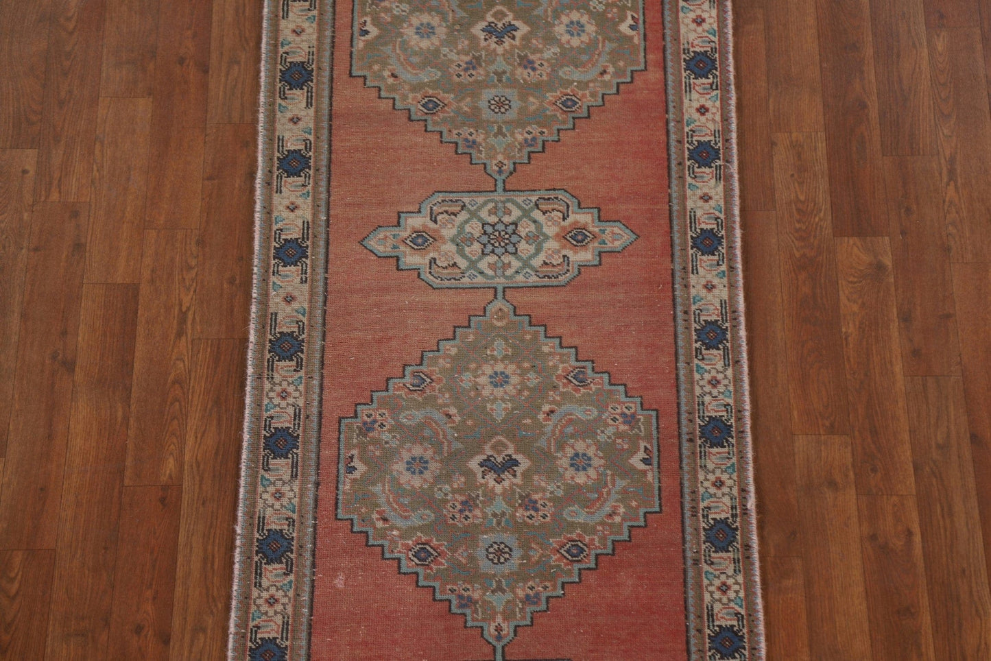 Geometric Tabriz Persian Runner Rug 2x13