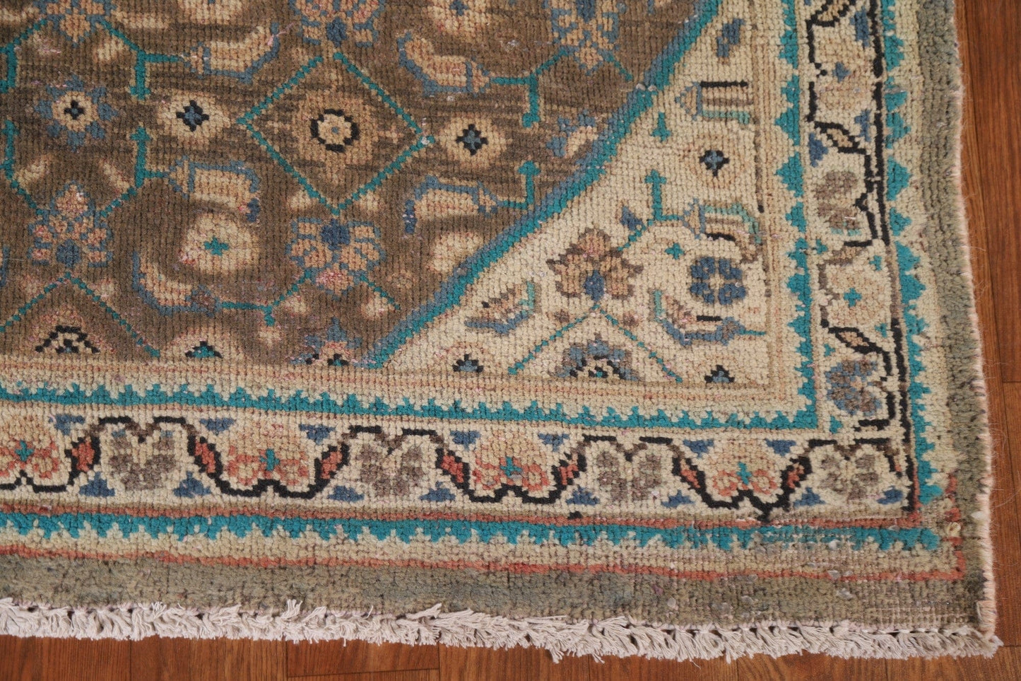 Vintage Brown Mahal Persian Runner Rug 3x10