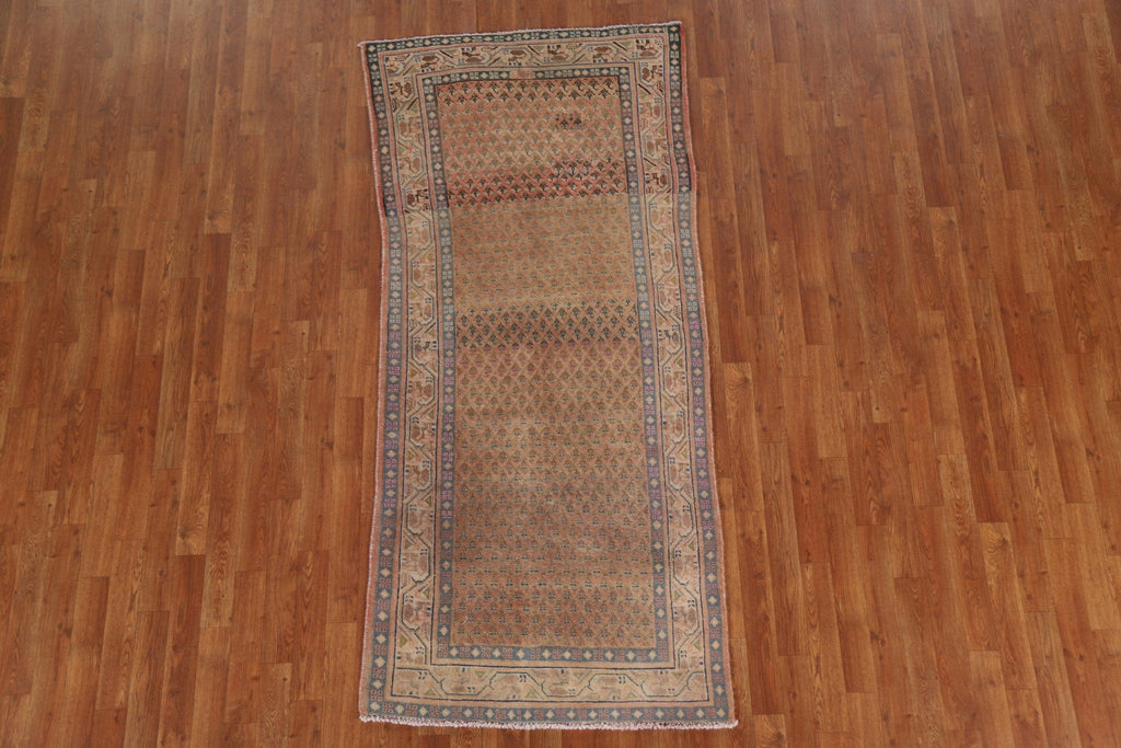 Distressed Botemir Persian Runner Rug 3x7