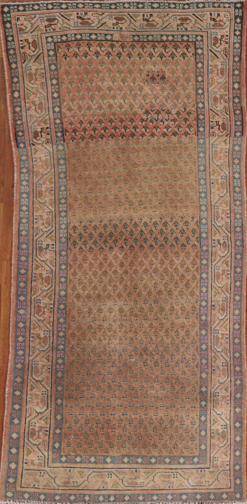 Distressed Botemir Persian Runner Rug 3x7