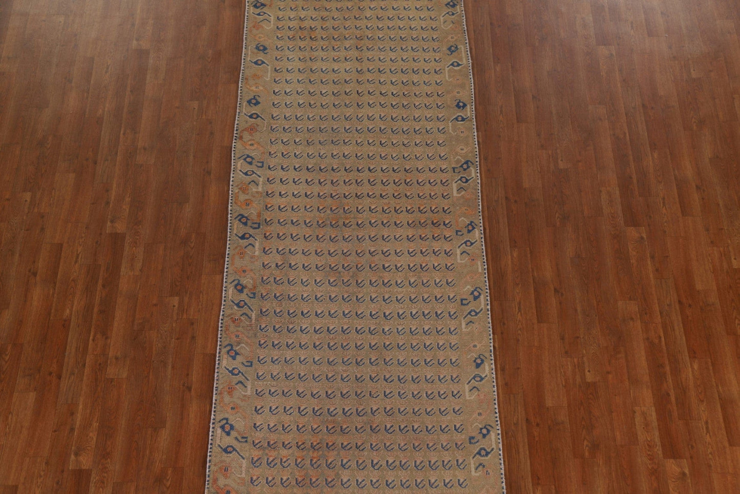 Vintage Wool Botemir Persian Runner Rug 4x10