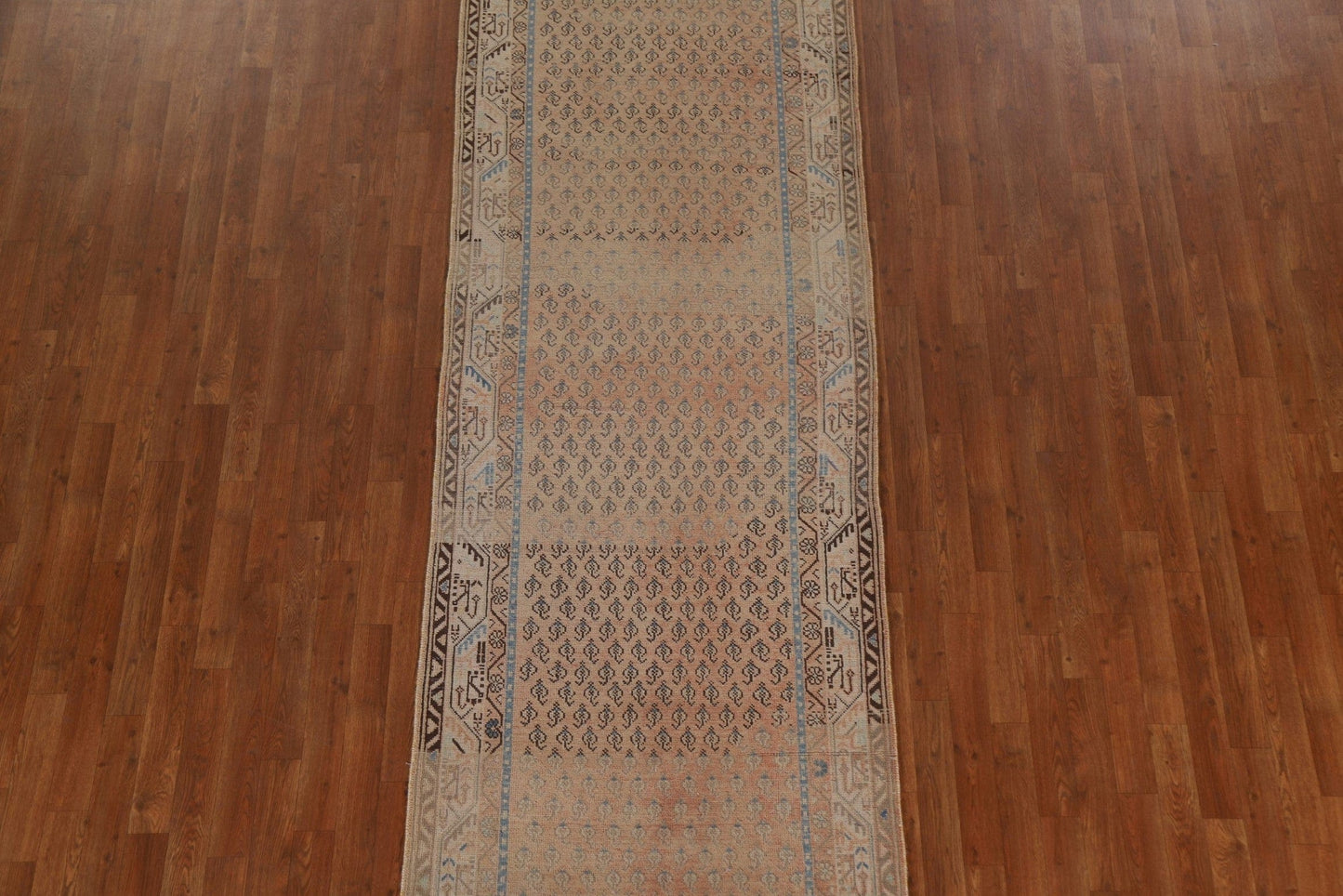 Distressed Wool Botemir Persian Runner Rug 3x10