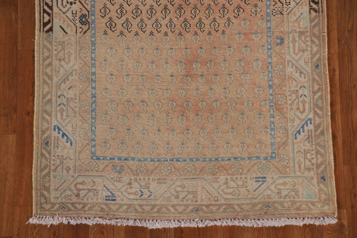 Distressed Wool Botemir Persian Runner Rug 3x10