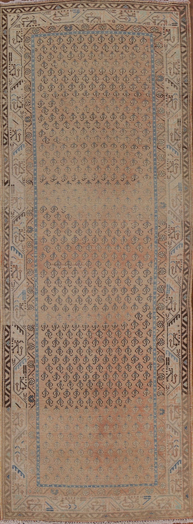 Distressed Wool Botemir Persian Runner Rug 3x10