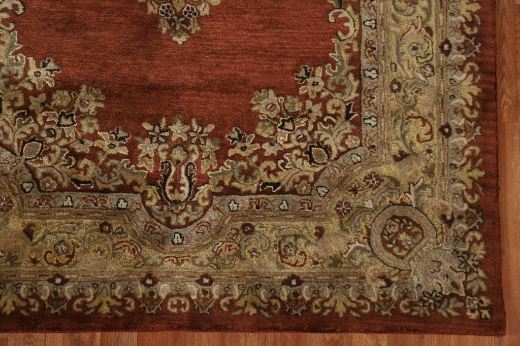 Hand-Tufted Wool Aubusson Indian Rug 5x8