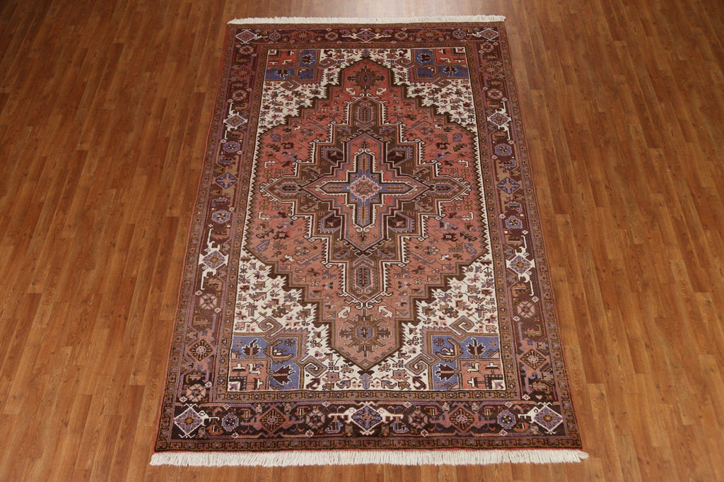 Vintage Wool Heriz Persian Area Rug 7x10