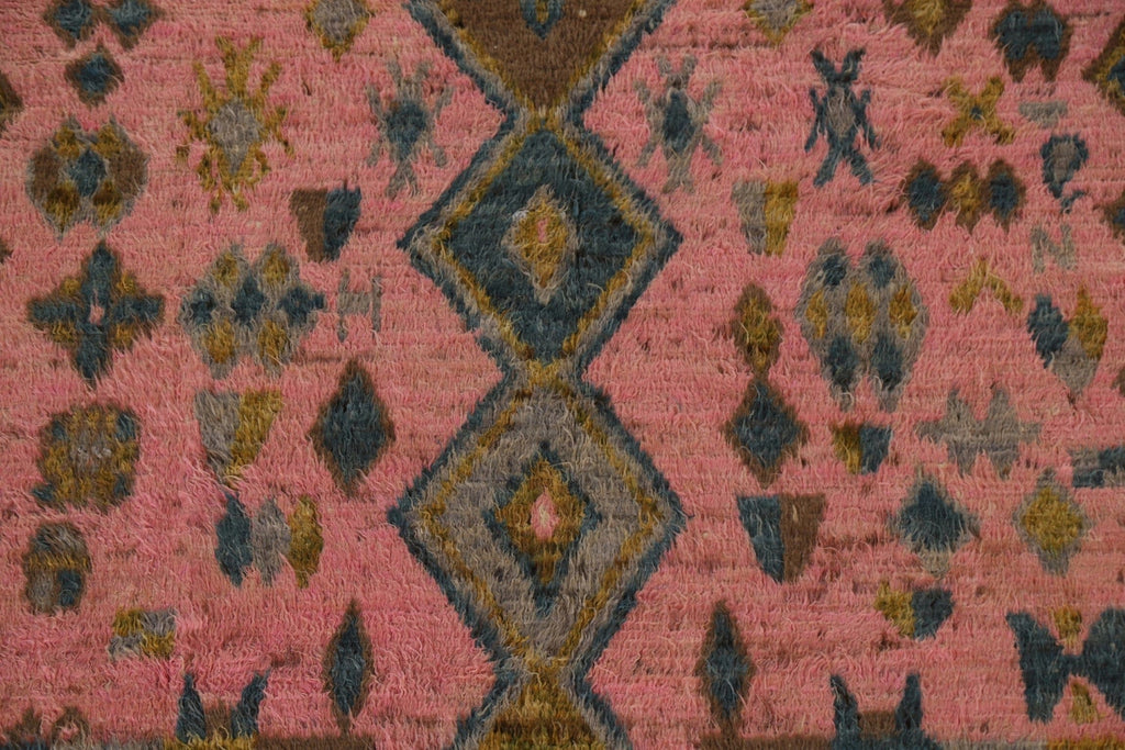 Pink Moroccan Tribal Area Rug 8x10