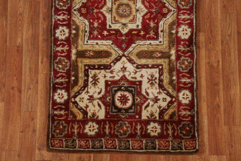 Geometric Kazak Indian Runner Rug 3x8