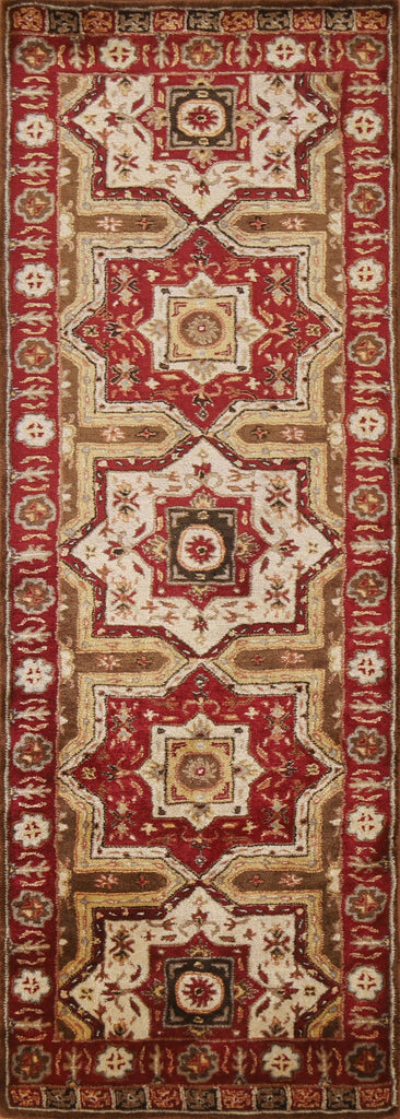 Geometric Kazak Indian Runner Rug 3x8