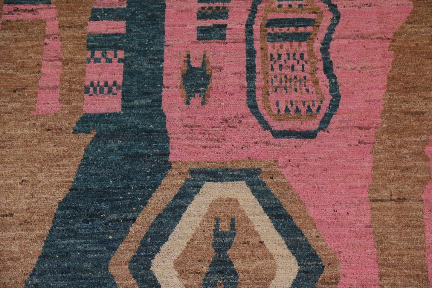 Pink Wool Moroccan Area Rug 8x10