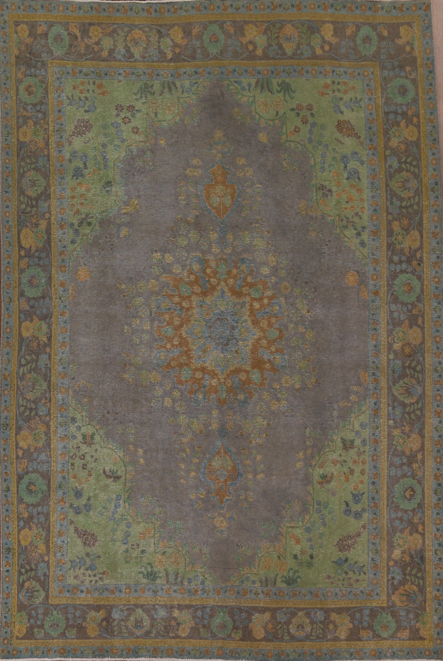 Over-Dyed Tabriz Persian Area Rug 8x11