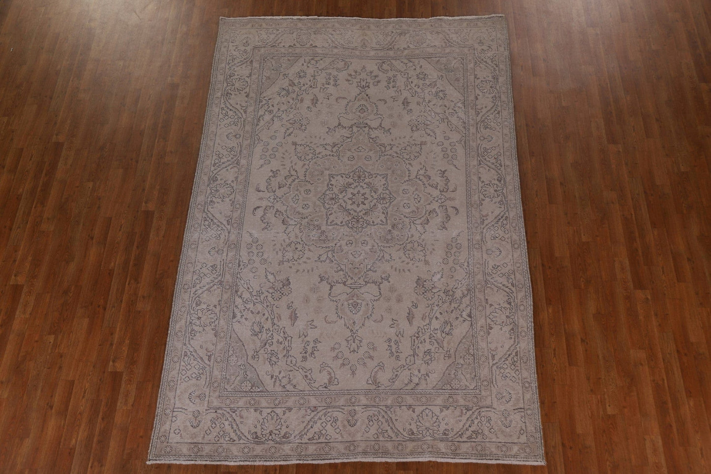 Distressed Wool Tabriz Persian Area Rug 7x10