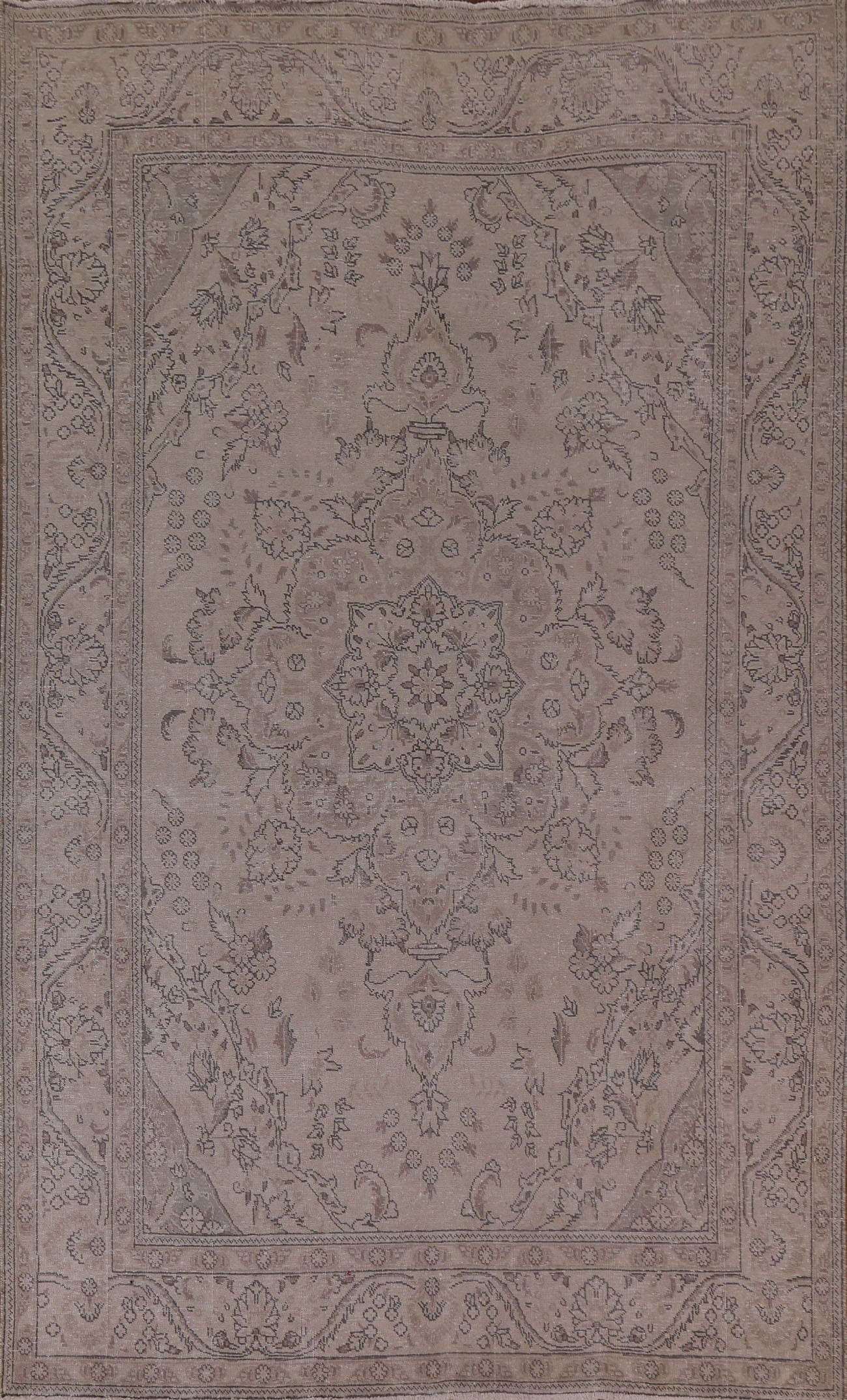 Distressed Wool Tabriz Persian Area Rug 7x10