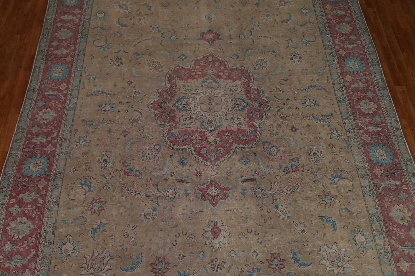 Antique Brown Tabriz Persian Area Rug 10x13