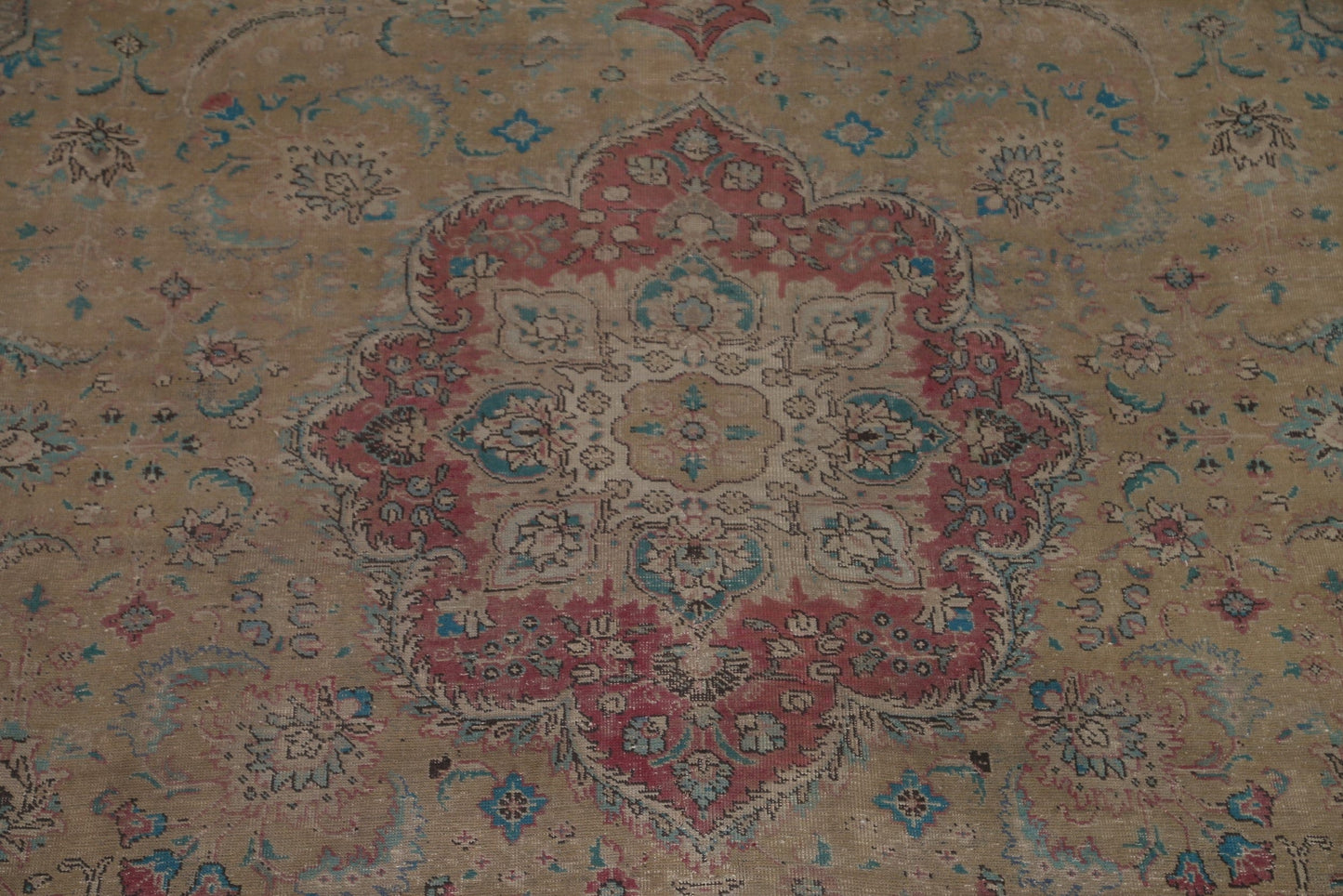 Antique Brown Tabriz Persian Area Rug 10x13