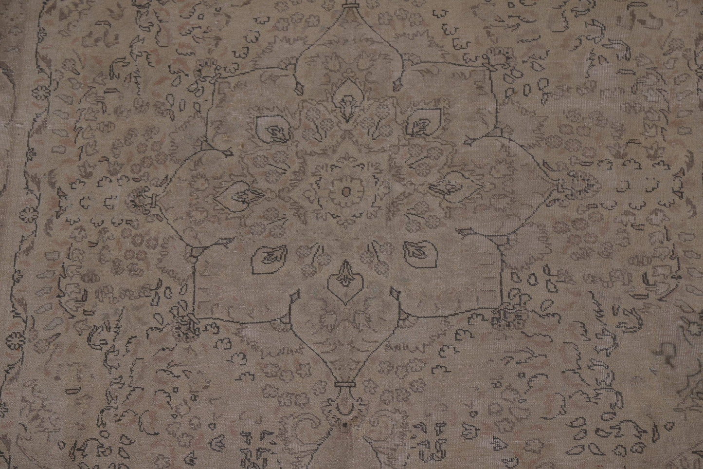 Distressed Muted Tabriz Persian Area Rug 7x9