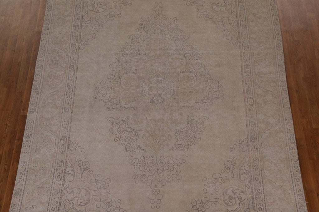 Distressed Muted Tabriz Persian Area Rug 8x11