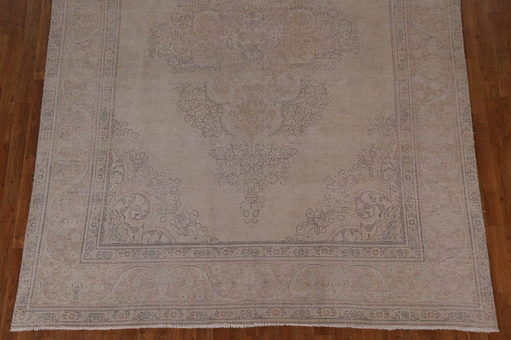 Distressed Muted Tabriz Persian Area Rug 8x11