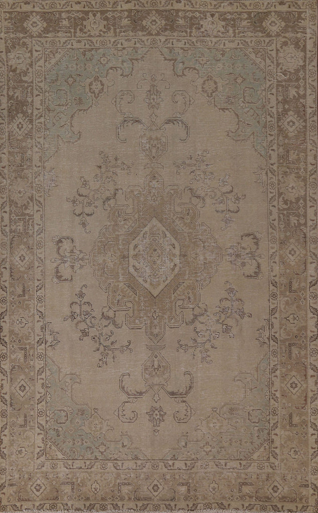 Distressed Tabriz Persian Area Rug 6x10