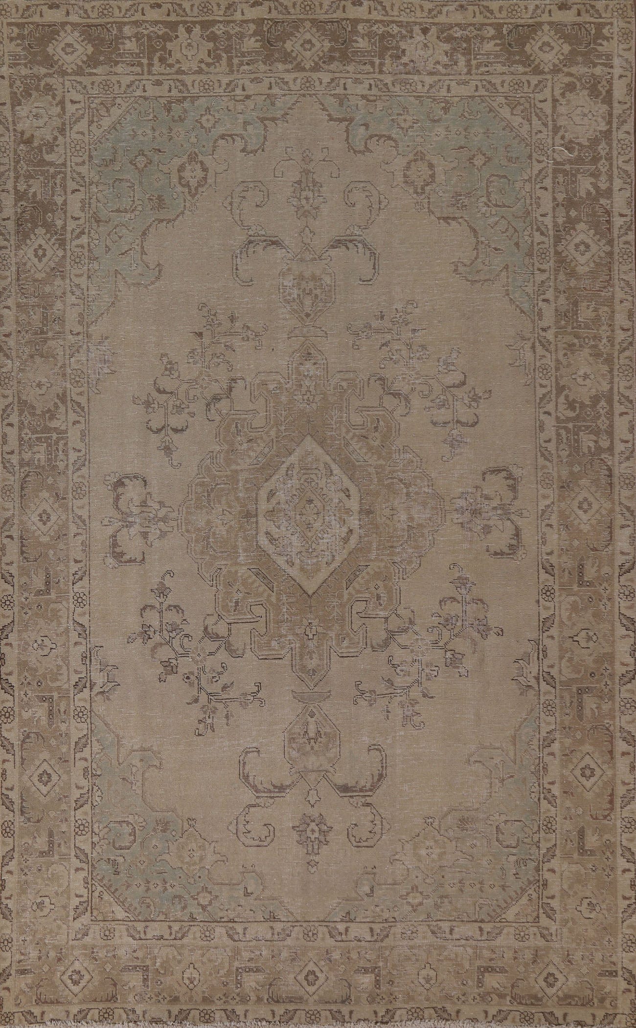 Distressed Tabriz Persian Area Rug 6x10