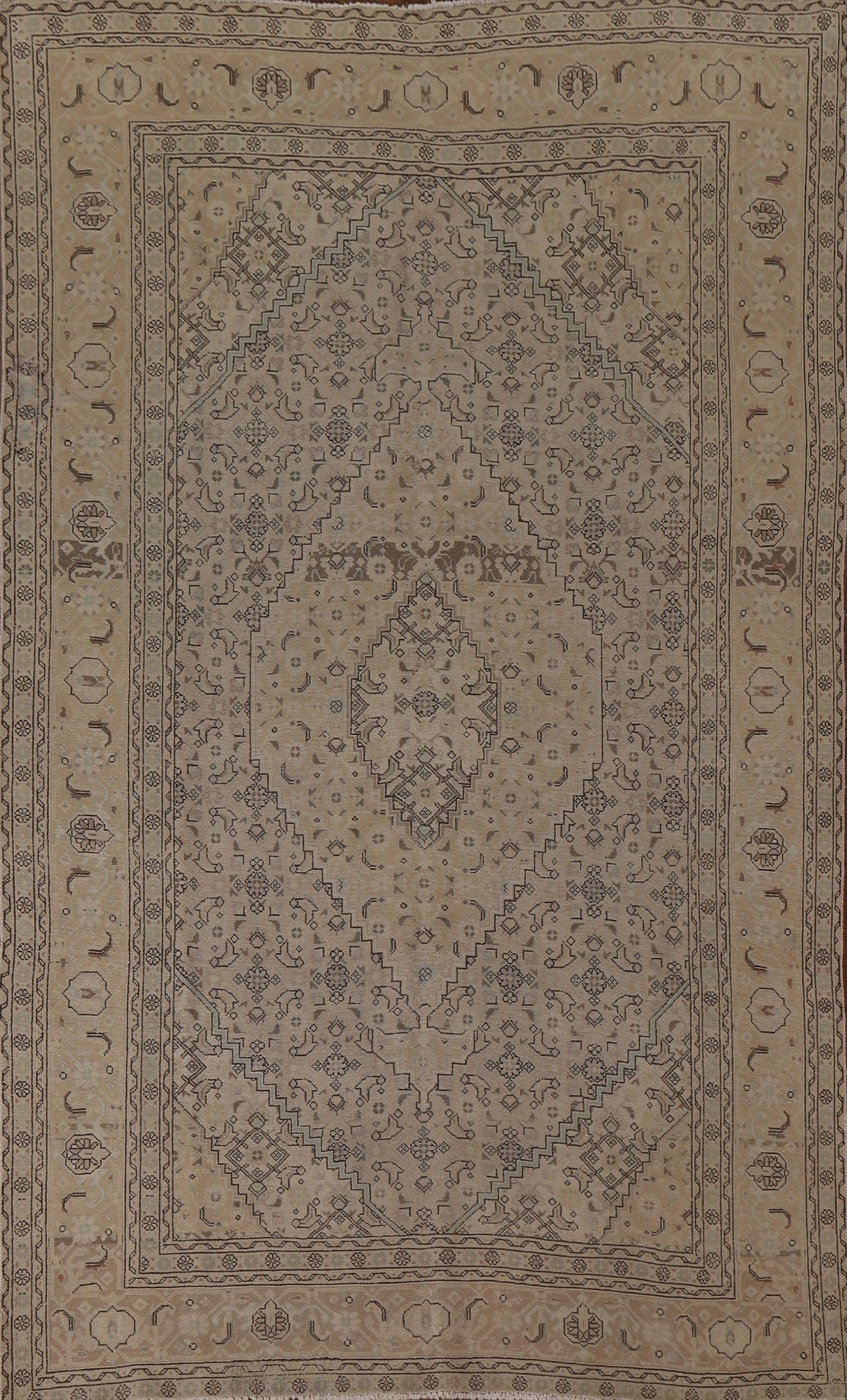 Distressed Tabriz Persian Area Rug 6x10