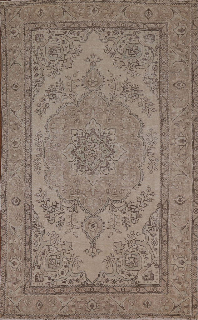 Distressed Tabriz Persian Area Rug 6x9