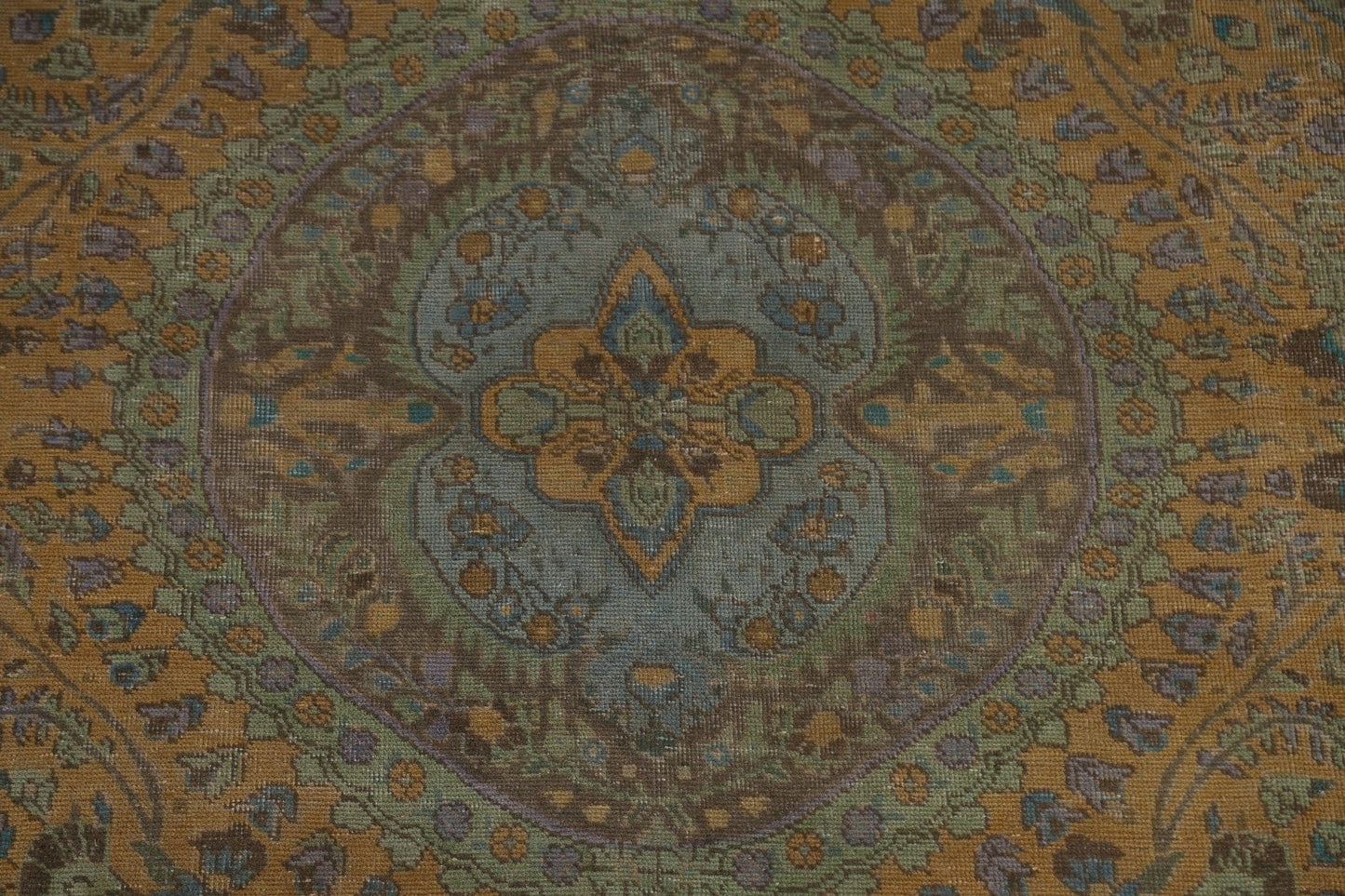 Distressed Over-Dyed Tabriz Persian Area Rug 6x9